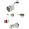 Kingston Brass Two-Handle Tub and Shower Faucet, Polished Nickel KBX8146CKL - alternate 1